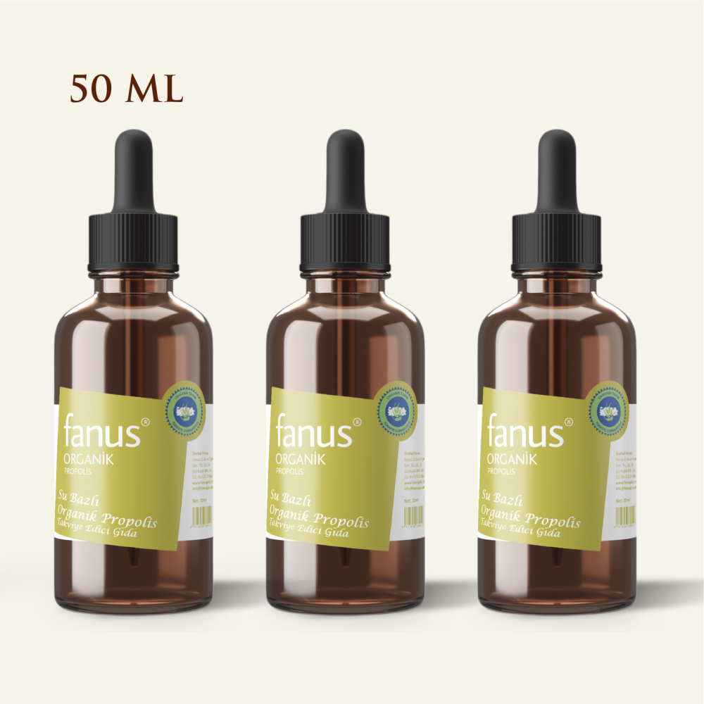 Su Bazlı Organik Propolis 50ml x 3 Adet Avantajlı Paket