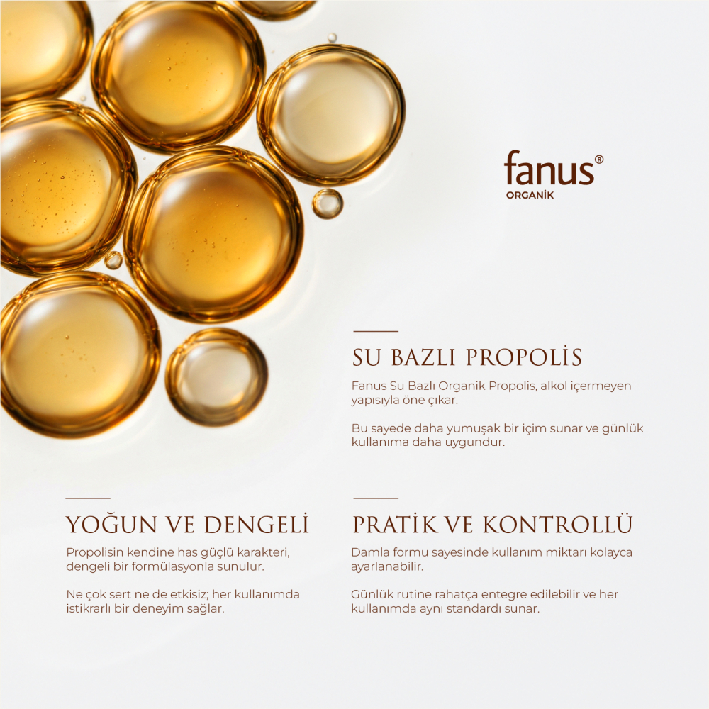 Su Bazlı Organik Propolis 50ml x 3 Adet Avantajlı Paket